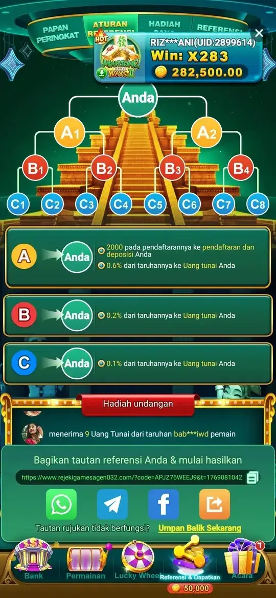 Sistem Referral Rejeki Games